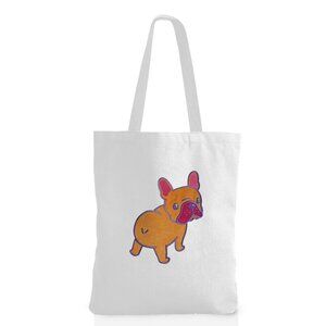 100% Cotton Tote Bag 12oz, Fluffy, Soft Velvet Applique